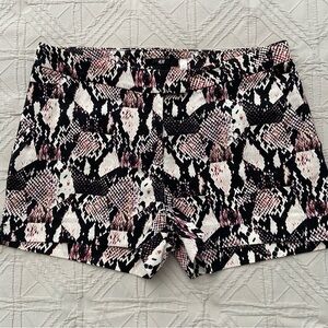 Pink Snake Print Shorts